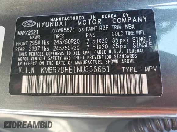 2022 Hyundai Palisade Calligraphy z VIN KM8R7DHE1NU336651, wystawiony jako Copart lot #81015785 z przebiegiem 75 967 mil mil oraz Szkoda całkowita • Salvage title. Historia ofert i sprzedaży dostępna na DreamBid. Obrazek 13.