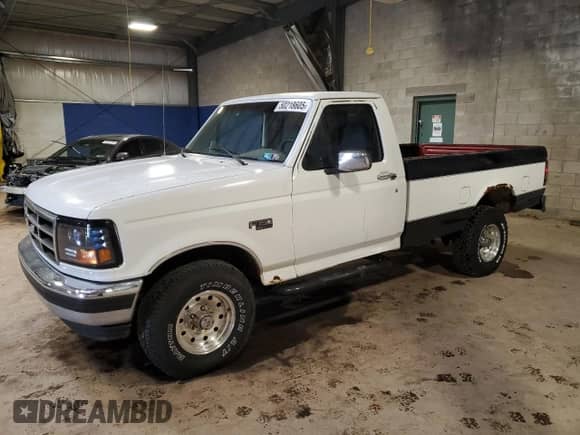 1995 Ford F-150 with VIN 1FTEF14N0SNB49515, listed as a Copart auction lot 50218605 with 113,242 mi miles and Salvage title. Bid and sale history available at DreamBid. Image 1.