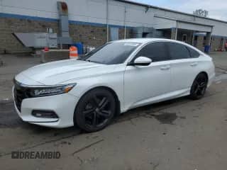 2018 Honda Accord Sport with VIN 1HGCV1E39JA243150, listed as a Copart auction lot 66923505 with 49,389 mi miles and Salvage title. Bid and sale history available at DreamBid. Image 1.