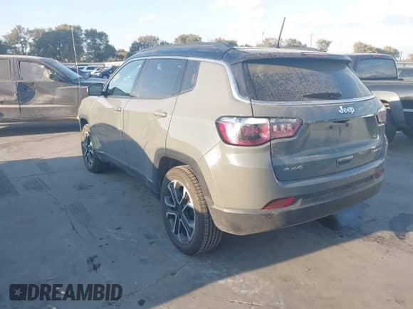 2024 Jeep Compass Limited with VIN 3C4NJDCNXRT596798, listed as a IAAI auction lot 43507175 with 49,319 mi miles and . Bid and sale history available at DreamBid. Image 3.