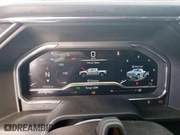 2024 GMC Sierra 1500 Denali Ultimate with VIN 1GTUUHEL3RZ375736, listed as a Copart auction lot 68845355 with 26,022 mi miles and Salvage title. Bid and sale history available at DreamBid. Image 9.