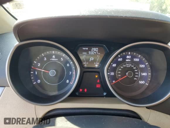 2013 Hyundai Elantra Limited z VIN 5NPDH4AE1DH384682, wystawiony jako Copart lot #71110515 z przebiegiem 93 047 mil mil oraz Szkoda całkowita • Salvage title. Historia ofert i sprzedaży dostępna na DreamBid. Obrazek 9.