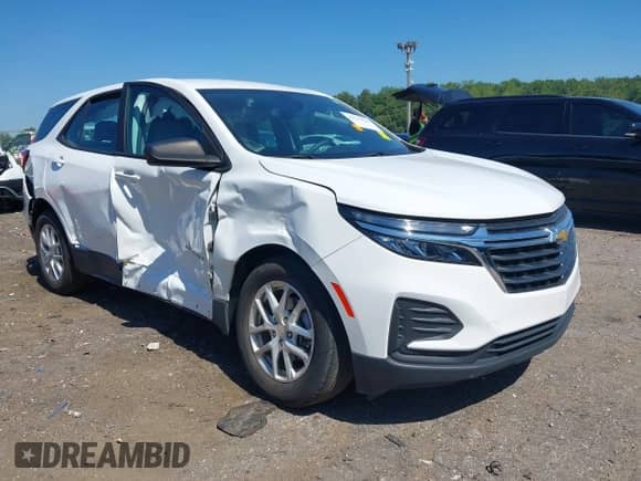 2022 Chevrolet Equinox LS z VIN 3GNAXHEV8NS157141, wystawiony jako IAAI lot #42737620 z przebiegiem 49 406 mil mil oraz . Historia ofert i sprzedaży dostępna na DreamBid. Obrazek 1.