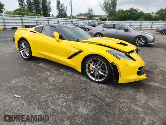 2014 Chevrolet Corvette Z51 3LT with VIN 1G1YM2D7XE5101804, listed as a Copart auction lot 80077985 with 55,821 mi miles and Salvage title. Bid and sale history available at DreamBid. Image 4.
