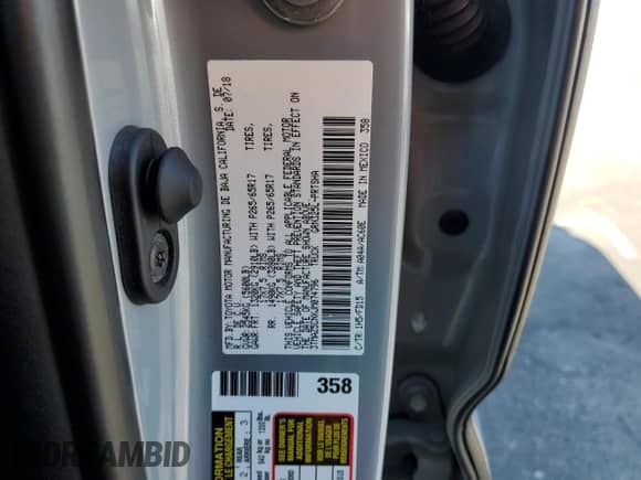 2018 Toyota Tacoma TRD Sport with VIN 3TMAZ5CNXJM074796, listed as a Copart auction lot 84055345 with 79,231 mi miles and Salvage title. Bid and sale history available at DreamBid. Image 12.