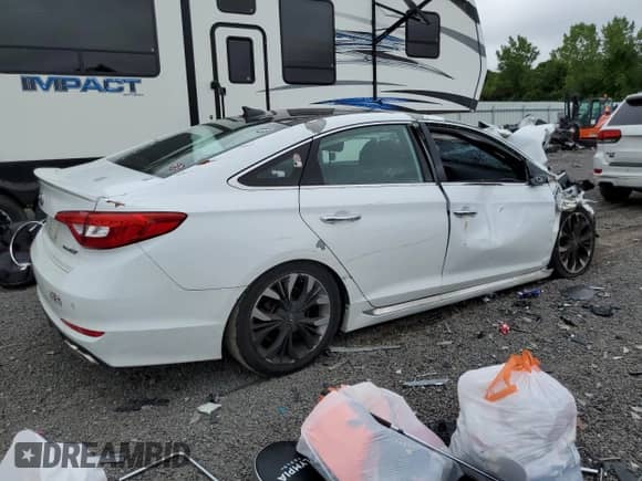 2017 Hyundai Sonata Limited with VIN 5NPE34AB1HH525930, listed as a Copart auction lot 60533785 with 93,769 mi miles and Salvage title. Bid and sale history available at DreamBid. Image 3.