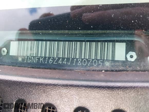 2004 Chevrolet Suburban LT с VIN 1GNFK16Z44J180705, выставлен на аукционе IAAI как лот 43206216 с пробегом 375 620 миль миль и . История ставок и продаж доступна на DreamBid. Изображение 9.