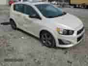2015 Chevrolet Sonic RS with VIN 1G1JH6SB1F4154063, listed as a Copart auction lot 81189525 with 136,030 mi miles and Salvage title. Bid and sale history available at DreamBid. Image 4.