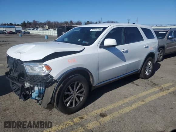 2019 Dodge Durango SXT z VIN 1C4RDJAG3KC622770, wystawiony jako Copart lot #50024785 z przebiegiem 59 435 mil mil oraz Szkoda całkowita • Salvage title. Historia ofert i sprzedaży dostępna na DreamBid. Obrazek 1.