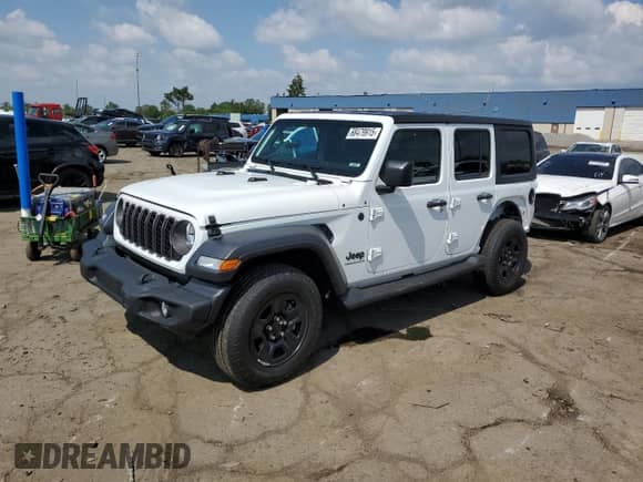 2024 Jeep Wrangler Sport S z VIN 1C4PJXDN4RW354866, wystawiony jako Copart lot #68479915 z przebiegiem 3 122 mil mil oraz Czysty tytuł • Clean title. Historia ofert i sprzedaży dostępna na DreamBid. Obrazek 1.