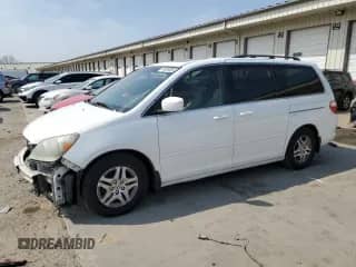 2007 Honda Odyssey EX-L с VIN 5FNRL38777B420352, выставлен на аукционе Copart как лот 49038055 с пробегом 302 648 миль миль и На запчасти • Non repairable. История ставок и продаж доступна на DreamBid. Изображение 1.