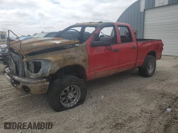 2007 Dodge 2500 SLT with VIN 1D7KS28CX7J509231, listed as a Copart auction lot 60166875 with Not provided miles and Salvage title. Bid and sale history available at DreamBid. Image 1.