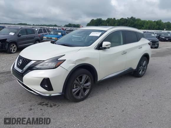2021 Nissan Murano Platinum with VIN 5N1AZ2DJ1MC107034, listed as a IAAI auction lot 42370647 with 94,816 mi miles and . Bid and sale history available at DreamBid. Image 2.