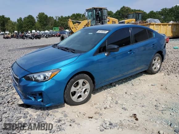 2017 Subaru Impreza with VIN 4S3GKAA62H3617749, listed as a Copart auction lot 80185095 with 91,379 mi miles and Salvage title. Bid and sale history available at DreamBid. Image 1.