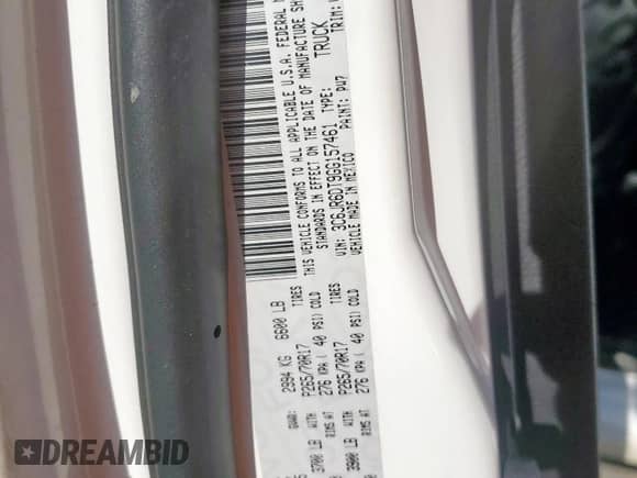 2016 Ram 1500 Tradesman с VIN 3C6JR6DT9GG157461, выставлен на аукционе Copart как лот 57524975 с пробегом 109 355 миль миль и Списание • Salvage title. История ставок и продаж доступна на DreamBid. Изображение 12.