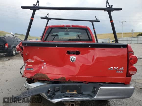 2007 Dodge 1500 SLT with VIN 1D7HU18P67S222772, listed as a Copart auction lot 64695595 with 287,400 mi miles and Salvage title. Bid and sale history available at DreamBid. Image 6.
