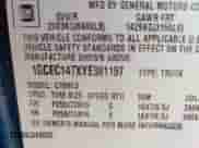 2000 Chevrolet Silverado 1500 with VIN 1GCEC14TXYE381197, listed as a IAAI auction lot 42275123 with 114,188 mi miles and . Bid and sale history available at DreamBid. Image 9.