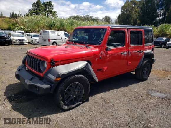 2025 Jeep Wrangler Sport S с VIN 1C4PJXDN6SW500786, выставлен на аукционе Copart как лот 72064685 с пробегом 20 502 миль миль и Чистый • Clean title. История ставок и продаж доступна на DreamBid. Изображение 1.