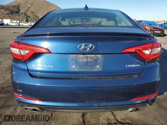 2015 Hyundai Sonata Limited with VIN 5NPE34AF2FH017482, listed as a Copart auction lot 86901545 with 131,381 mi miles and Salvage title. Bid and sale history available at DreamBid. Image 6.