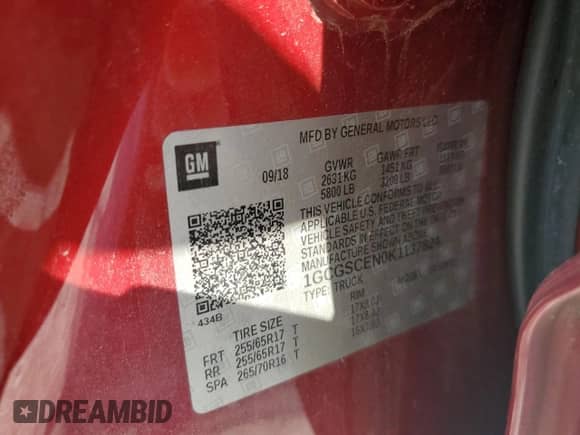 2019 Chevrolet Colorado 2WD LT с VIN 1GCGSCEN0K1137824, выставлен на аукционе Copart как лот 81426025 с пробегом 275 000 миль миль и Чистый • Clean title. История ставок и продаж доступна на DreamBid. Изображение 12.