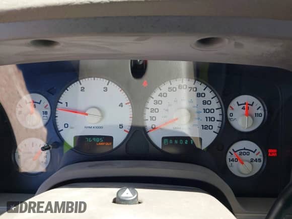 2003 Dodge RAM with VIN 3D7LA38673G743135, listed as a IAAI auction lot 42690282 with 76,985 mi miles and . Bid and sale history available at DreamBid. Image 7.