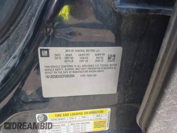 2012 Chevrolet Malibu 1LT с VIN 1G1ZC5EU2CF285284, выставлен на аукционе IAAI как лот 42733675 с пробегом 160 142 миль миль и . История ставок и продаж доступна на DreamBid. Изображение 9.