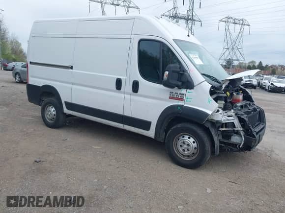 2019 Ram ProMaster Cargo with VIN 3C6TRVBG0KE553145, listed as a IAAI auction lot 42001068 with 125,303 mi miles and . Bid and sale history available at DreamBid. Image 1.