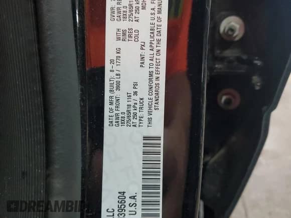 2020 Ram 1500 Laramie z VIN 1C6SRFRT2LN395604, wystawiony jako Copart lot #60349545 z przebiegiem 85 098 mil mil oraz Szkoda całkowita • Salvage title. Historia ofert i sprzedaży dostępna na DreamBid. Obrazek 13.