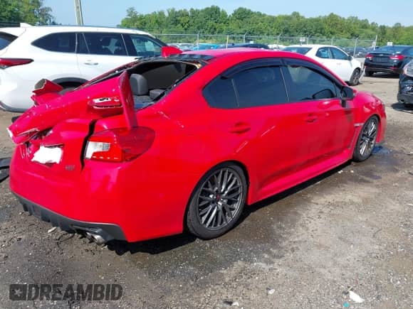 2017 Subaru WRX STI with VIN JF1VA2V67H9817958, listed as a IAAI auction lot 42580579 with 101,752 mi miles and . Bid and sale history available at DreamBid. Image 4.