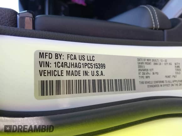 2023 Jeep Grand Cherokee Laredo с VIN 1C4RJHAG1PC515399, выставлен на аукционе IAAI как лот 41929215 с пробегом 27 986 миль миль и . История ставок и продаж доступна на DreamBid. Изображение 9.