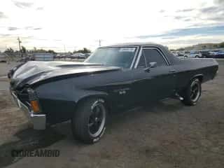 1972 Chevrolet El Camino z VIN 1D80H2L561270, wystawiony jako Copart lot #43648775 z przebiegiem 20 482 mil mil oraz Szkoda całkowita • Salvage title. Historia ofert i sprzedaży dostępna na DreamBid. Obrazek 1.