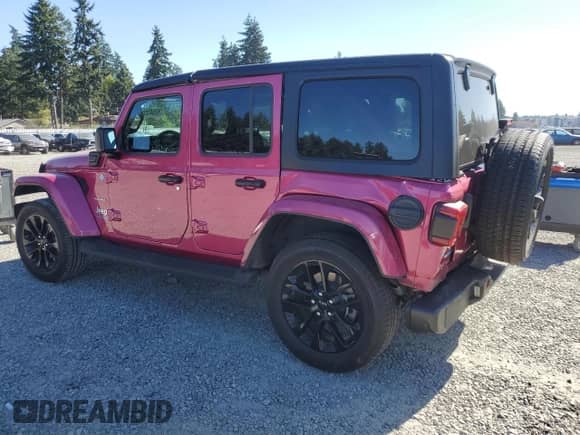 2022 Jeep Wrangler Unlimited Sahara with VIN 1C4JJXP60NW147282, listed as a Copart auction lot 80945565 with 48,002 mi miles and Salvage title. Bid and sale history available at DreamBid. Image 2.