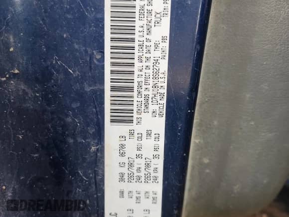 2008 Dodge 1500 SLT с VIN 1D7HU18N18S627941, выставлен на аукционе Copart как лот 87294405 с пробегом 405 893 миль миль и Чистый • Clean title. История ставок и продаж доступна на DreamBid. Изображение 12.