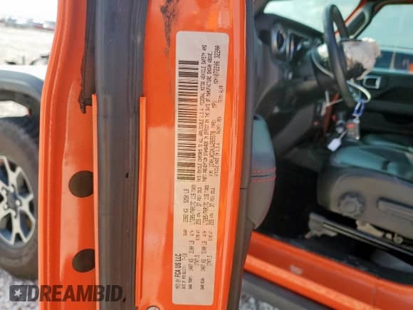 2018 Jeep Wrangler Rubicon with VIN 1C4HJXCGXJW285578, listed as a Copart auction lot 59443035 with 54,989 mi miles and Salvage title. Bid and sale history available at DreamBid. Image 12.