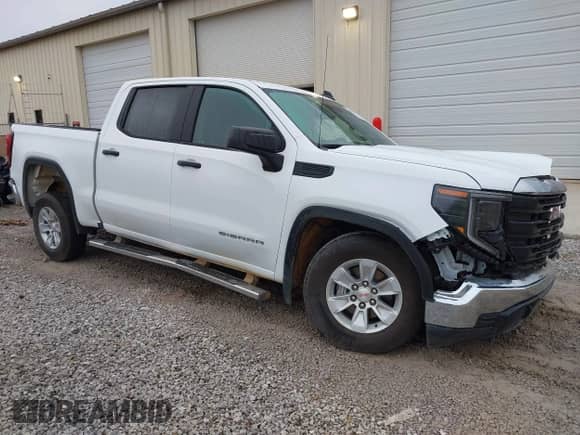 2025 GMC Sierra 1500 Pro with VIN 1GTPHAED6SZ101390, listed as a IAAI auction lot 43405646 with 10,825 mi miles and . Bid and sale history available at DreamBid. Image 1.