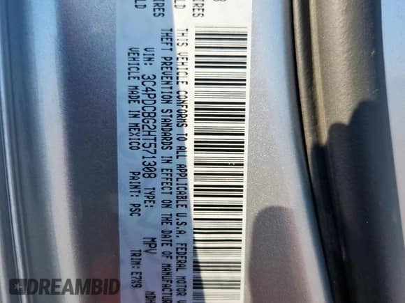 2017 Dodge Journey SXT with VIN 3C4PDCBG2HT571308, listed as a Copart auction lot 85898355 with 183,429 mi miles and Clean title. Bid and sale history available at DreamBid. Image 13.