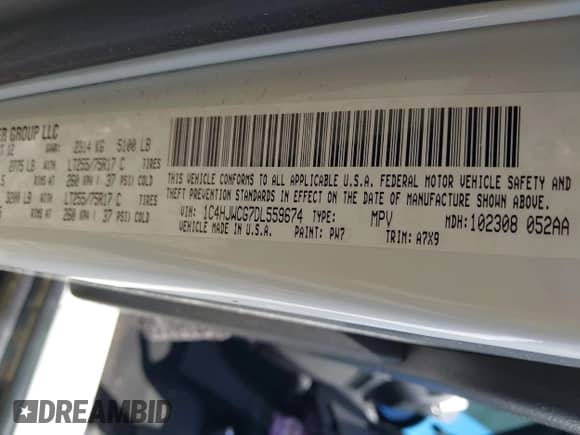 2013 Jeep Wrangler Rubicon with VIN 1C4HJWCG7DL559674, listed as a IAAI auction lot 43228071 with 132,155 mi miles and . Bid and sale history available at DreamBid. Image 9.