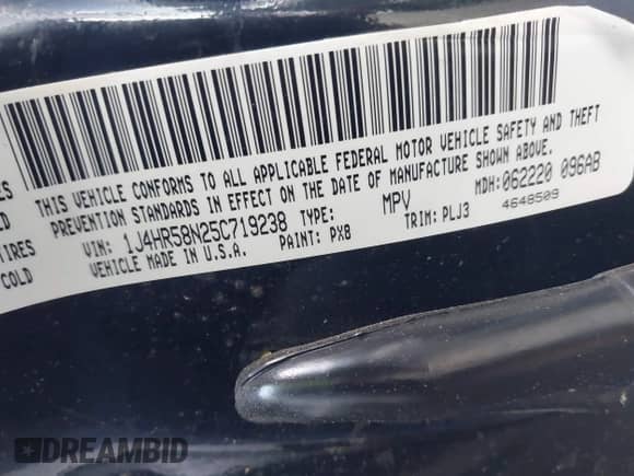 2005 Jeep Grand Cherokee Limited with VIN 1J4HR58N25C719238, listed as a IAAI auction lot 43248225 with 158,606 mi miles and . Bid and sale history available at DreamBid. Image 9.