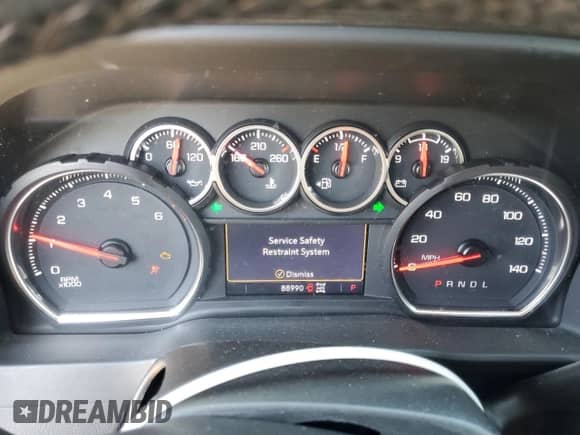 2021 Chevrolet Silverado 1500 LT Trail Boss with VIN 1GCPYFED3MZ434016, listed as a Copart auction lot 84272385 with 88,990 mi miles and Salvage title. Bid and sale history available at DreamBid. Image 9.