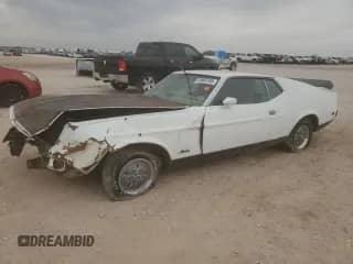 1973 Ford Mustang z VIN 3F02H147484, wystawiony jako Copart lot #53665765 z przebiegiem Nie podano mil oraz Czysty tytuł • Clean title. Historia ofert i sprzedaży dostępna na DreamBid. Obrazek 1.