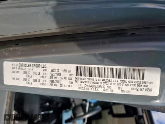 2014 Jeep Wrangler Sport with VIN 1C4AJWAG0EL308436, listed as a Copart auction lot 81949885 with 123,925 mi miles and Salvage title. Bid and sale history available at DreamBid. Image 13.