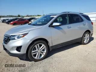 2018 Chevrolet Equinox Premier with VIN 3GNAXWEX9JS624261, listed as a Copart auction lot 65396515 with 103,306 mi miles and Salvage title. Bid and sale history available at DreamBid. Image 1.