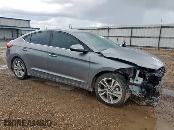 2017 Hyundai Elantra Limited with VIN KMHD84LFXHU190990, listed as a Copart auction lot 80413635 with 110,570 mi miles and Salvage title. Bid and sale history available at DreamBid. Image 4.