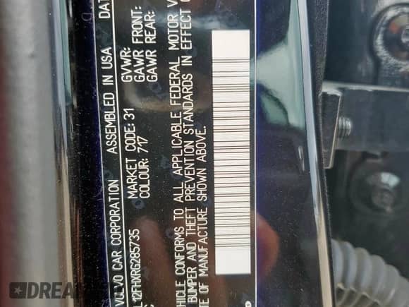 2024 Volvo S60 Plus Black Edition z VIN 7JRL12FHXRG285735, wystawiony jako Copart lot #64004375 z przebiegiem 21 539 mil mil oraz Szkoda całkowita • Salvage title. Historia ofert i sprzedaży dostępna na DreamBid. Obrazek 12.