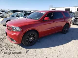 2015 Dodge Durango R/T with VIN 1C4SDJCTXFC236557, listed as a Copart auction lot 41678894 with 109,923 mi miles and Salvage title. Bid and sale history available at DreamBid. Image 1.