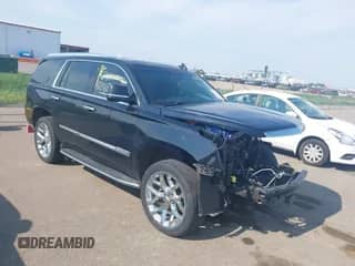 2018 Cadillac Escalade Premium Luxury with VIN 1GYS4CKJXJR257744, listed as a IAAI auction lot 42435060 with 112,096 mi miles and . Bid and sale history available at DreamBid. Image 1.