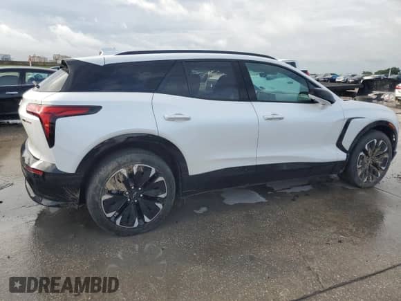 2024 Chevrolet Blazer EV eAWD RS with VIN 3GNKDCRJXRS186542, listed as a Copart auction lot 65343195 with 12,842 mi miles and Salvage title. Bid and sale history available at DreamBid. Image 3.