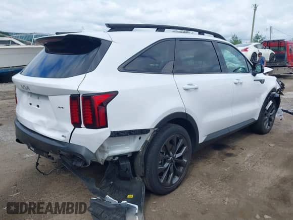 2023 Kia Sorento X-Line EX with VIN 5XYRHDLFXPG213520, listed as a IAAI auction lot 42999476 with 23,681 mi miles and . Bid and sale history available at DreamBid. Image 4.