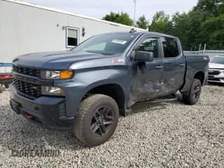 2021 Chevrolet Silverado 1500 Custom Trail Boss with VIN 1GCPYCEHXMZ249415, listed as a Copart auction lot 63990995 with 69,572 mi miles and Salvage title. Bid and sale history available at DreamBid. Image 1.