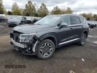 2023 Hyundai Santa Fe SEL Premium z VIN 5NMS3DA18PH002586, wystawiony jako Copart lot #86529985 z przebiegiem 45 670 mil mil oraz Szkoda całkowita • Salvage title. Historia ofert i sprzedaży dostępna na DreamBid. Obrazek 1.